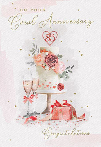 Picture of CORAL ANNIVERSARY CARD